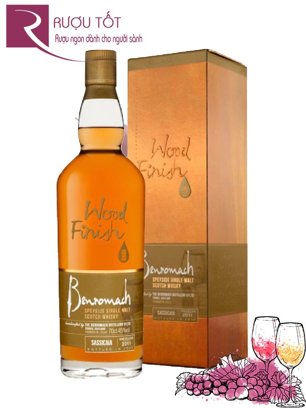 Rượu Whisky Benromach Sassicaia 45%