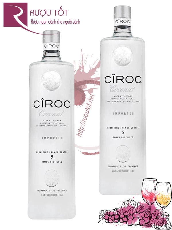 Rượu Vodka Coconut Ciroc