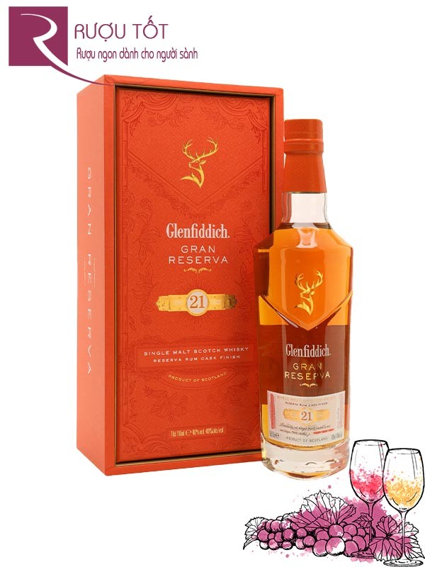 Rượu Glenfiddich 21 Reserva Rum Cask Finish