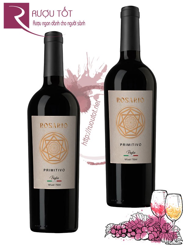 Rượu Vang Rosario Primitivo 16 độ Chính Hãng