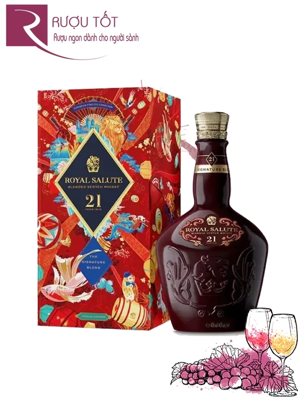 Rượu Royal Salute 21 Đỏ Ruby Flagon 700ml