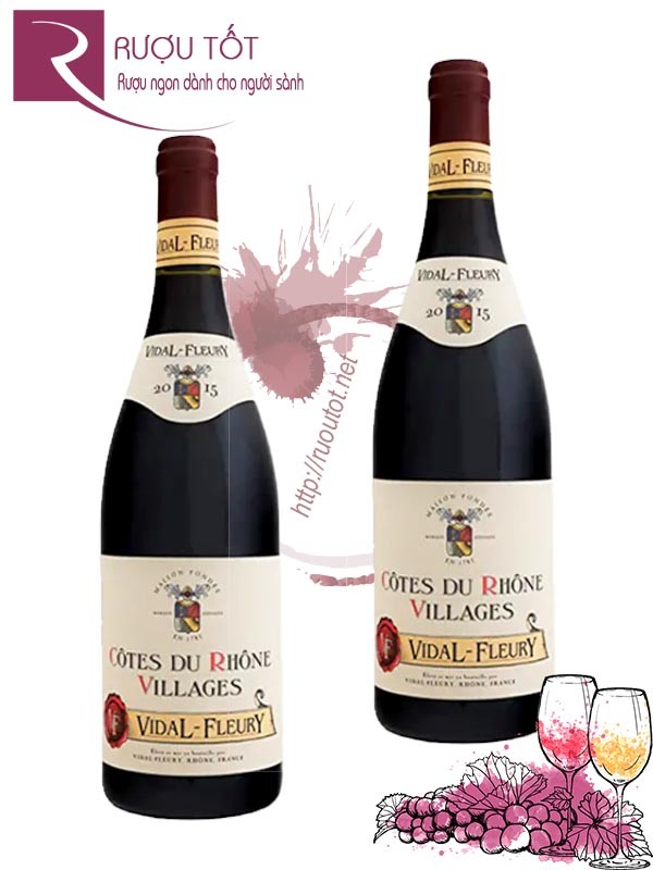 Rượu vang Cotes Du Rhone Villages Vidal Fleury Rouge