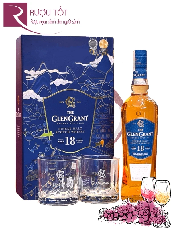 Rượu Glen Grant 18 Hộp quà Tết 2025