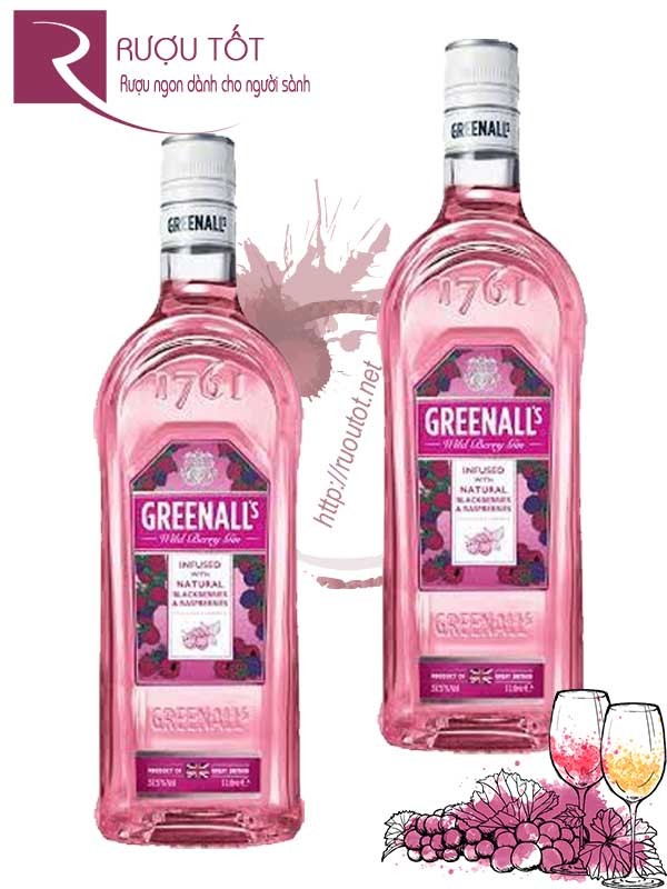 Rượu Gin Greenalls Wild Berry 37,5%