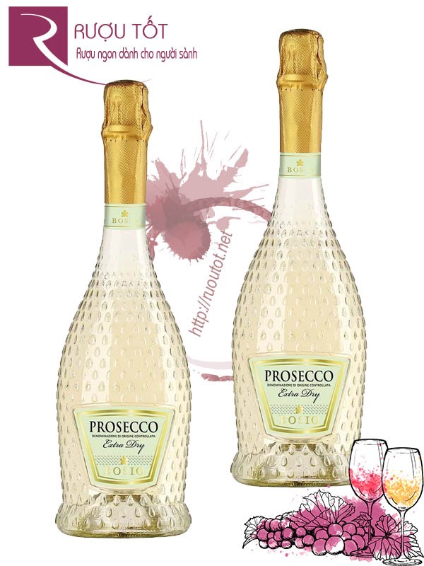 Rượu vang Bosio Prosecco Spumante Extra Dry DOC