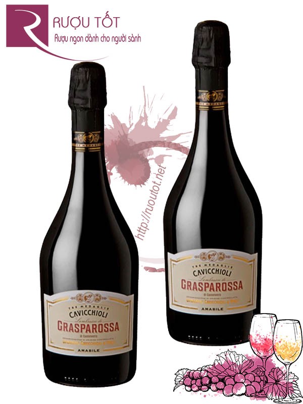 Vang nổ Cavicchioli Lambrusco Grasparossa