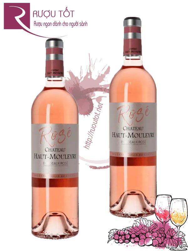 Rượu vang Chateau Haut Mouleyre Bordeaux Rose AOP