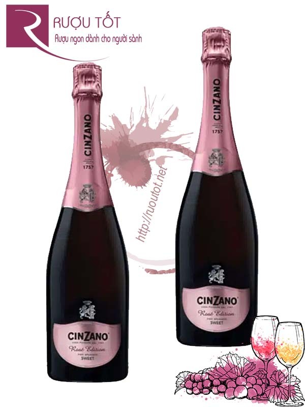 Rượu vang Cinzano Rose Sweet Sparkling