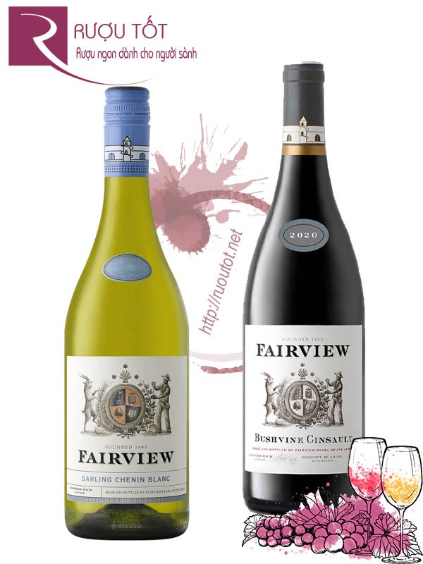 Rượu vang Fairview Chenin Blanc Chardonnay Cinsault Cao cấp