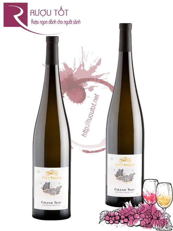 Rượu Vang Pháp Grand Trio Bott Freres Riesling