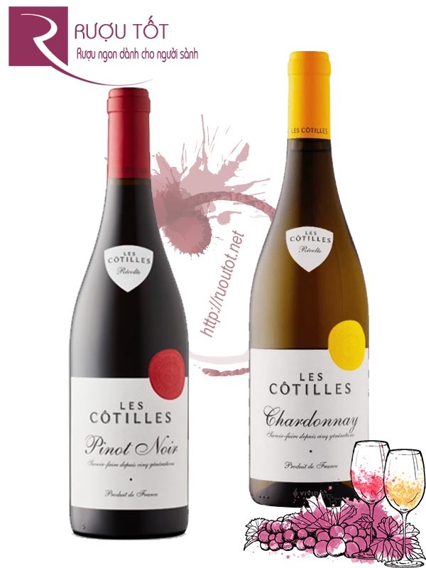 Rượu vang Les Cotilles Pinot Noir - Chardonnay Chính hãng