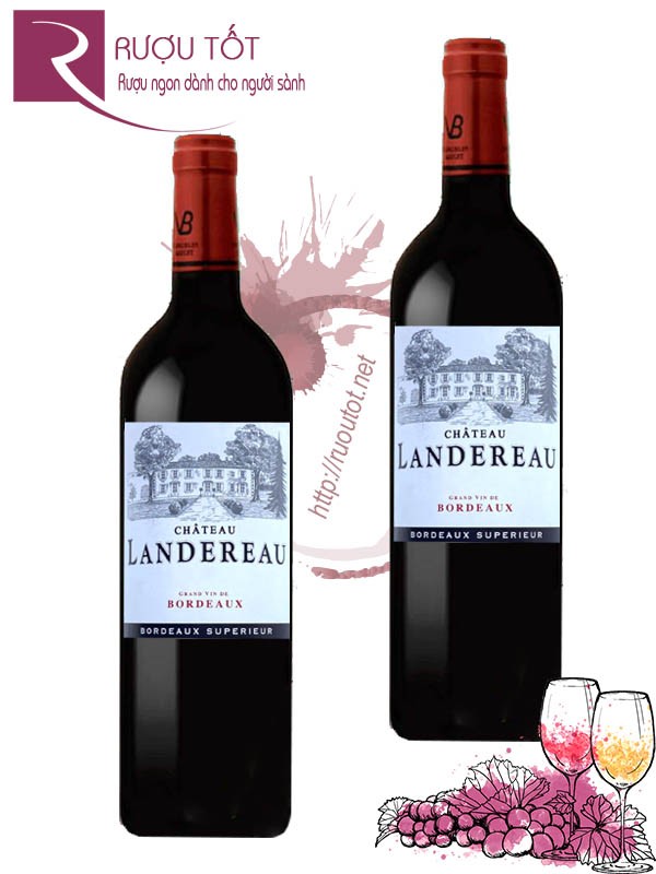 Rượu Vang Pháp Chateau Landereau Bordeaux Superieur Nhập Khẩu Chính Hãng