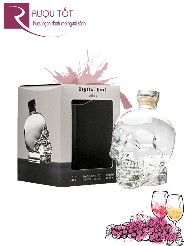 Rượu Vodka Crystal Head