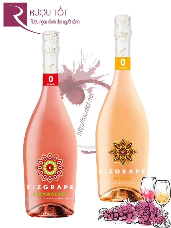 Vang Nổ Fizgrape Strawberry - Peach