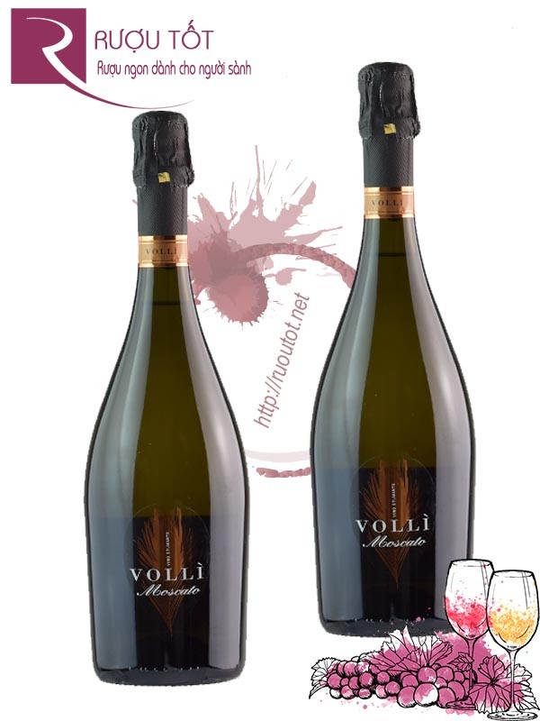 Rượu vang nổ Volli Moscato Vino Spumante Rubicone Cao Cấp