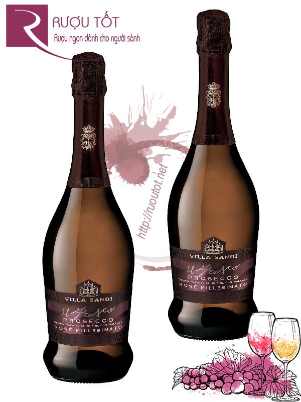 Rượu Vang Villa Sandi Il Fresco Treviso Prosecco Brut Rose