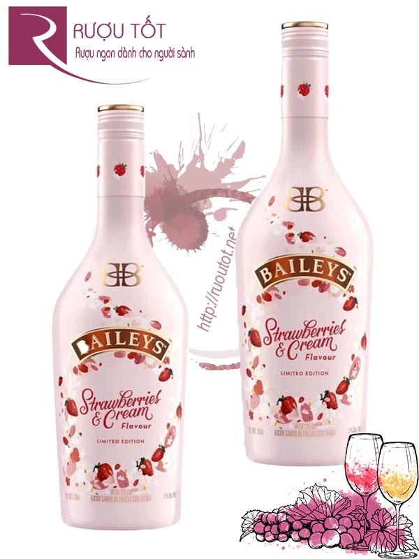 Rượu Baileys Strawberries Cream