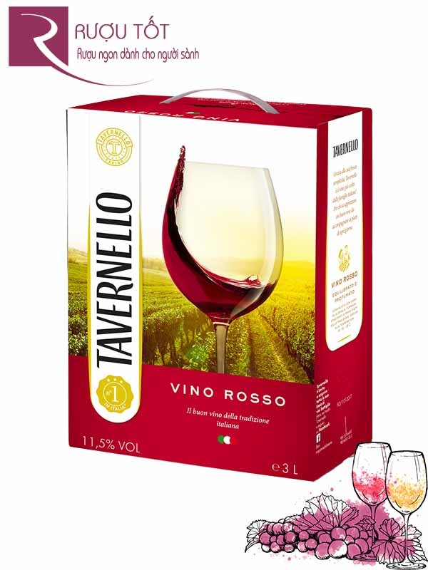 Vang Bịch Tavernello Vino Rosso 3L