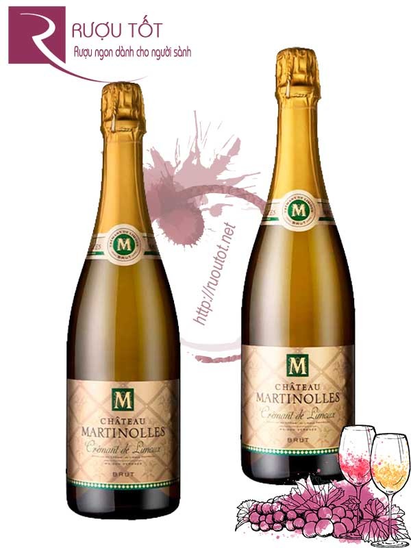 Vang nổ Pháp Chateaux Martinolles Cremant De Limoux Blanc