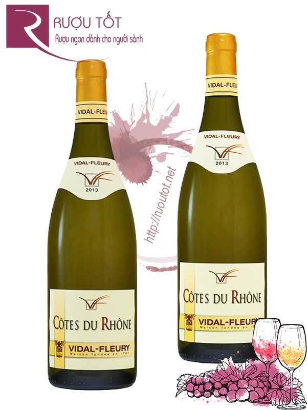 Rượu Vang Cotes Du Rhone Blanc Vidal Fleury