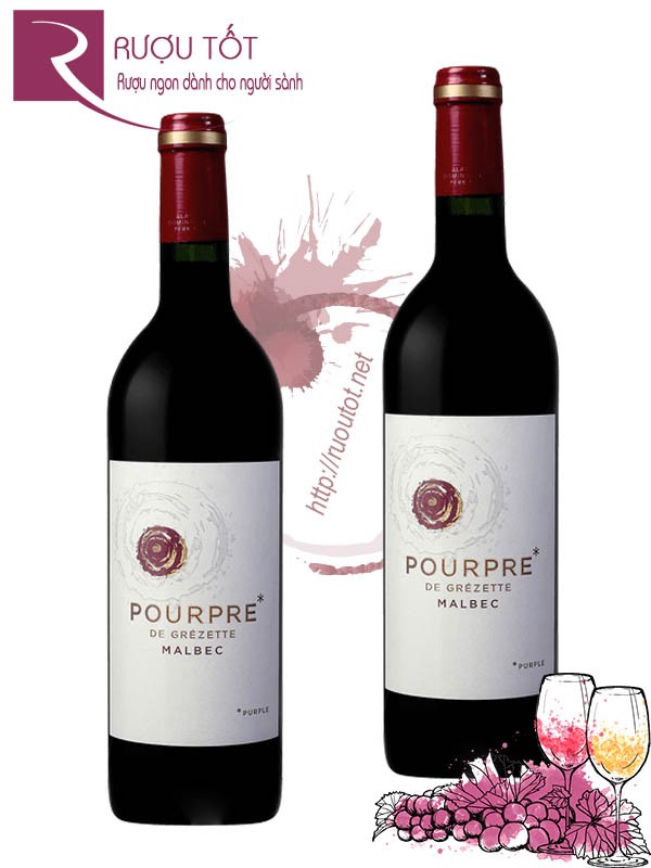 Vang Pháp Pourpre de Grezette Malbec Hảo hạng