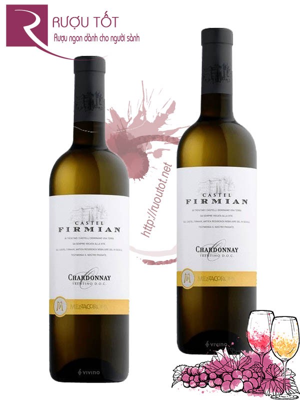 Vang Ý Castel Firmian Mezzacorona Chardonnay Trentino Cao cấp