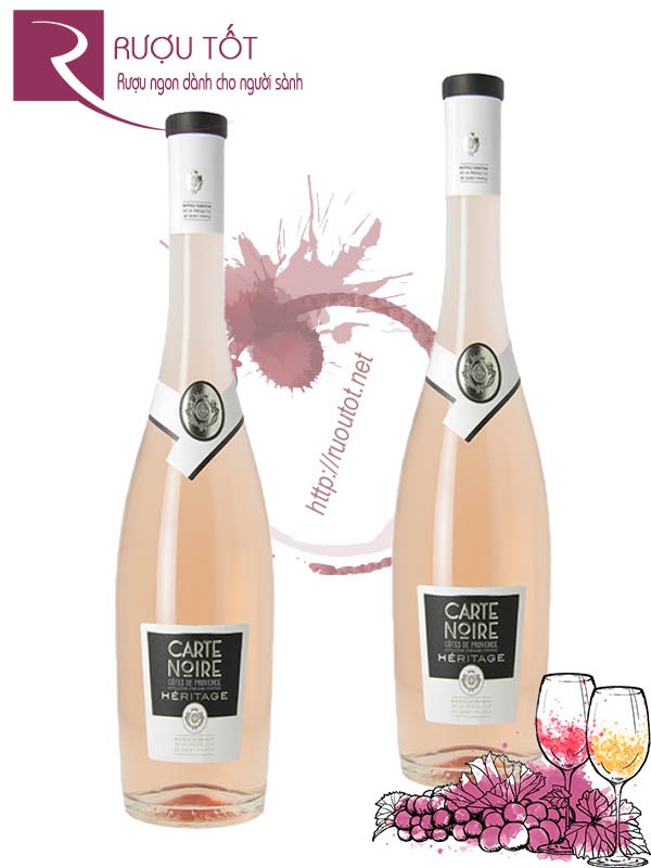 Vang Pháp Carte Noire Rose Heritage Cotes de Provence