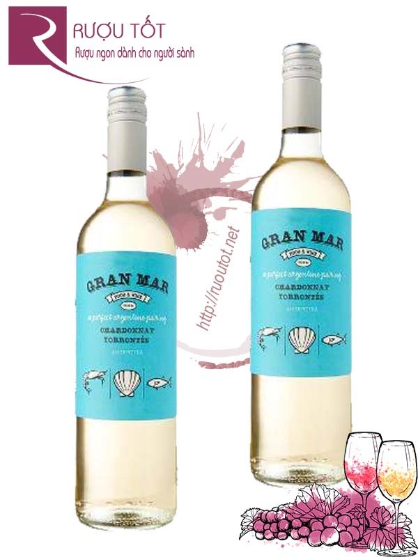 Rượu vang Gran Mar Chardonnay Torrontes Thượng hạng