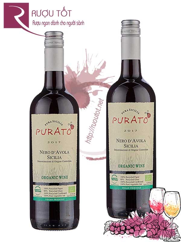 Vang Ý Purato Nero d Avola Sicilia Organic