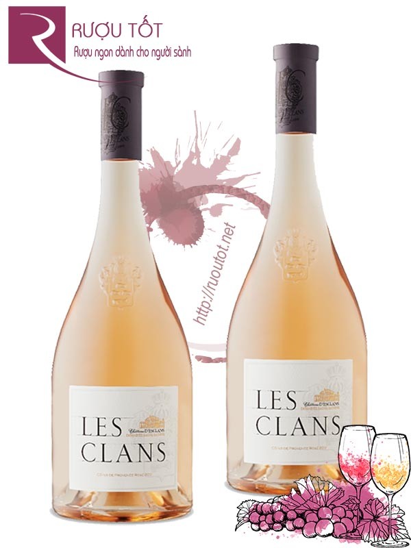 Vang Pháp Les Clans Rose Chateau d Esclans Cao cấp