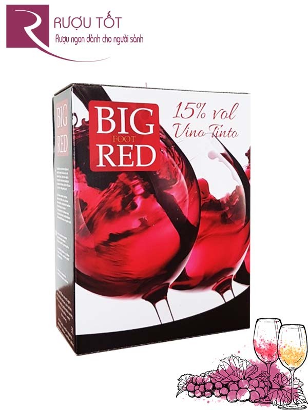 Vang bịch BIG RED 15 độ Hảo hạng