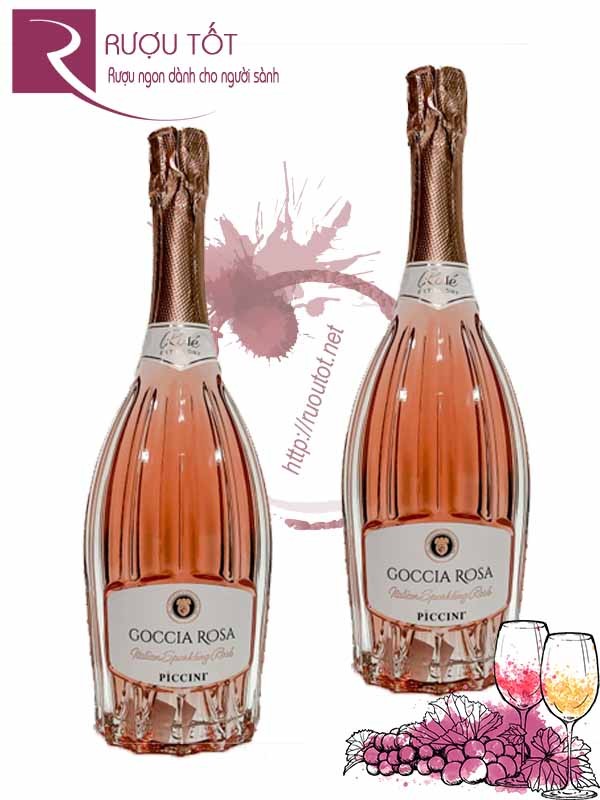 Vang Ý Goccia Rosa Piccini Sparkling Rose Giá Tốt