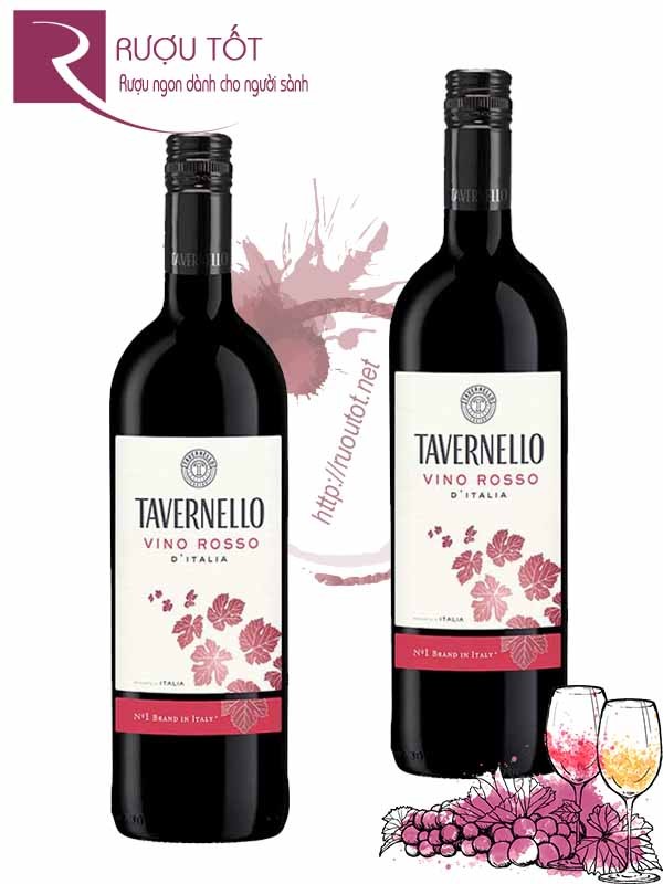 Vang Ý Tavernello Vino Rosso d'Italia Chính Hãng