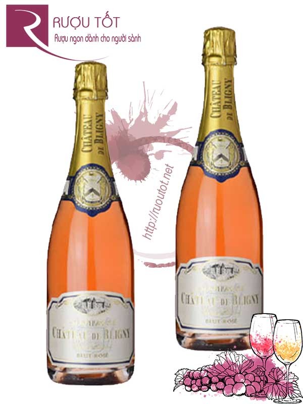 Rượu vang Pháp Champagne Chateau de Brigny Brut Rose