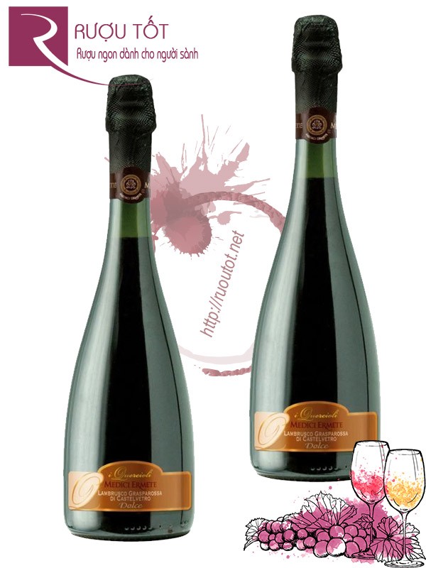 Rượu Vang Nổ Lambrusco Dolce Y Frizzante Villa Del Vento