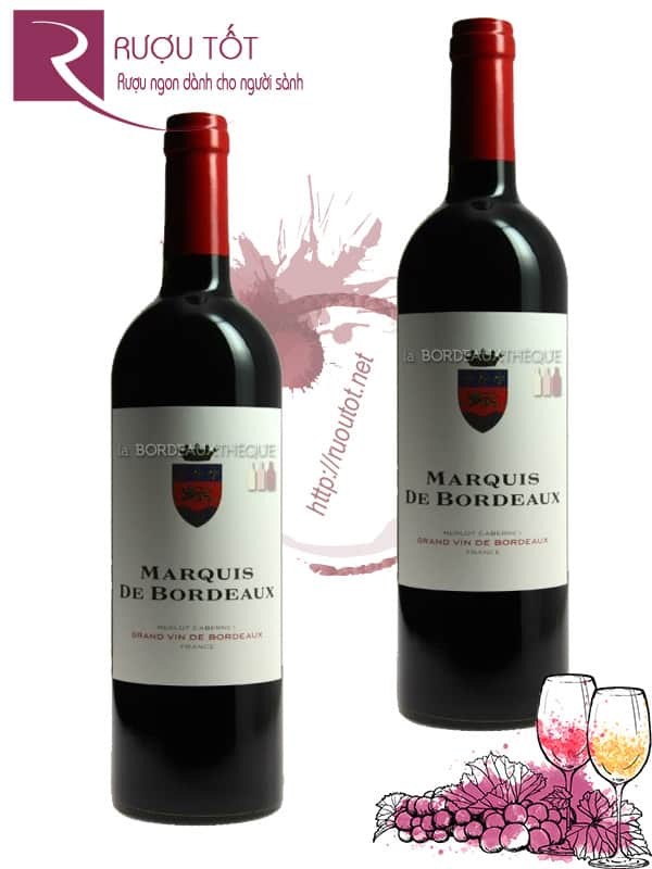 Vang Pháp Marquis de Bordeaux Red Thượng hạng