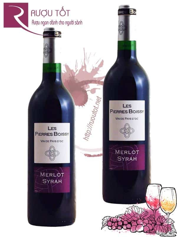 Vang Pháp Les Pierres Boissy Merlot Syrah