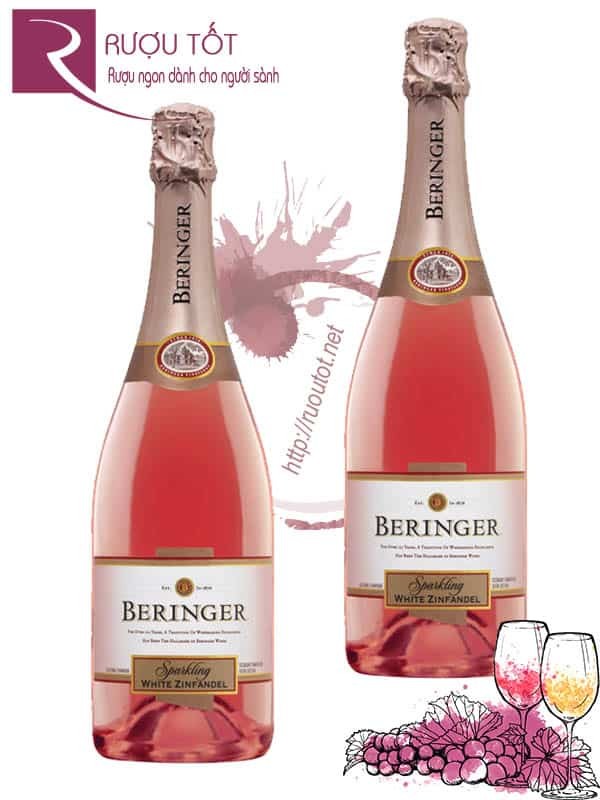 Rượu vang nổ Beringer Sparkling Rose White Zinfandel Thượng hạng