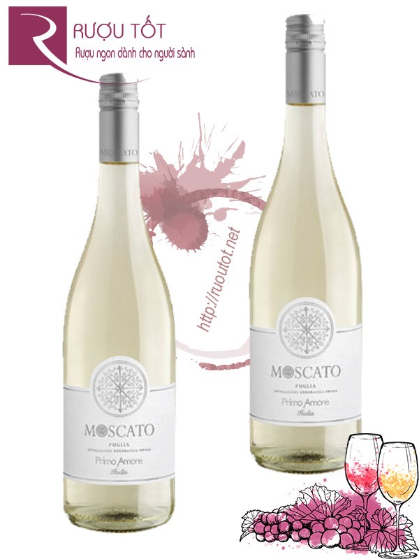 Vang nổ Ý Moscato Puglia Primo Amore Cao cấp