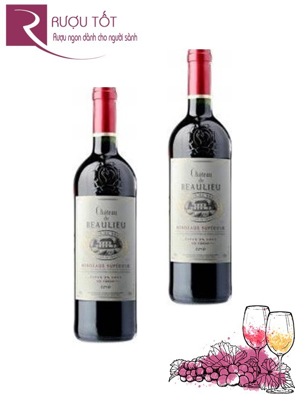 Rượu Vang Pháp Château de Beaulieu Bordeaux Supérieur