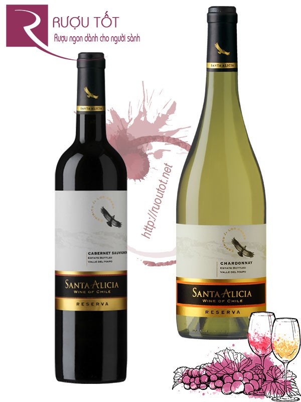 Vang Chile Santa Alicia Reserva Red - White Chiết khấu cao