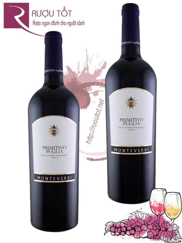 Vang Ý Primitivo Puglia Monteverdi 14,5% Cao cấp