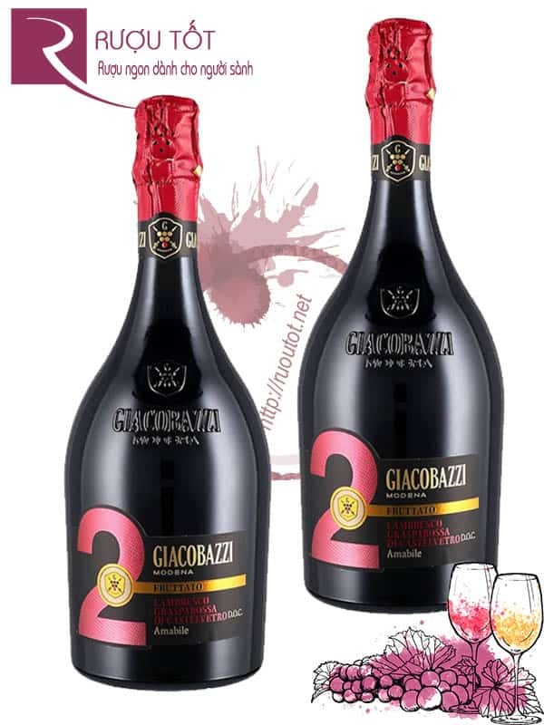 Vang Ý 2 Giacobazzi Lambrusco Di Grasparossa Amabile Chính hãng