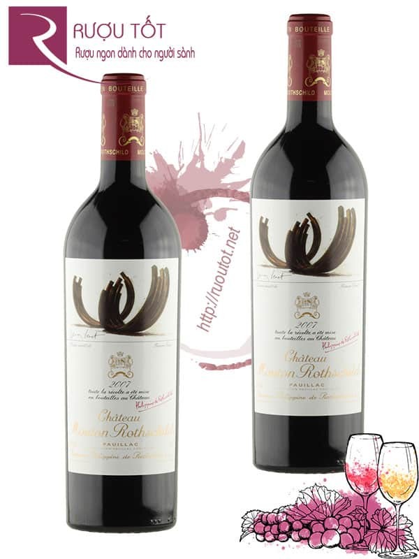 Rượu Vang Chateau Mouton Rothschild Pauillac 2007 Hảo hạng