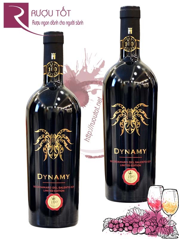 Vang Ý Dynamy Negroamaro del Salento Limited Edition 100 điểm