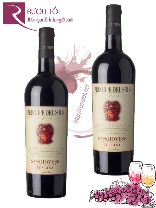 Vang Ý Principe del Sole Sangiovese Toscana Thượng hạng