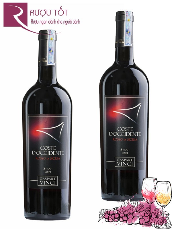 Vang Ý Gaspare Vinci D’occidente Syrah  hảo hạng