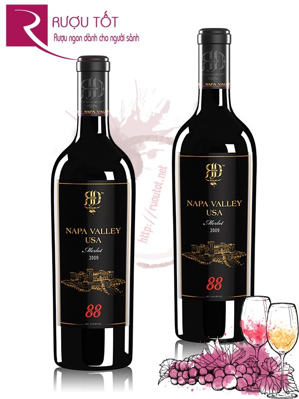 Rượu vang 88 Napa Valley USA Merlot Chiết khấu cao