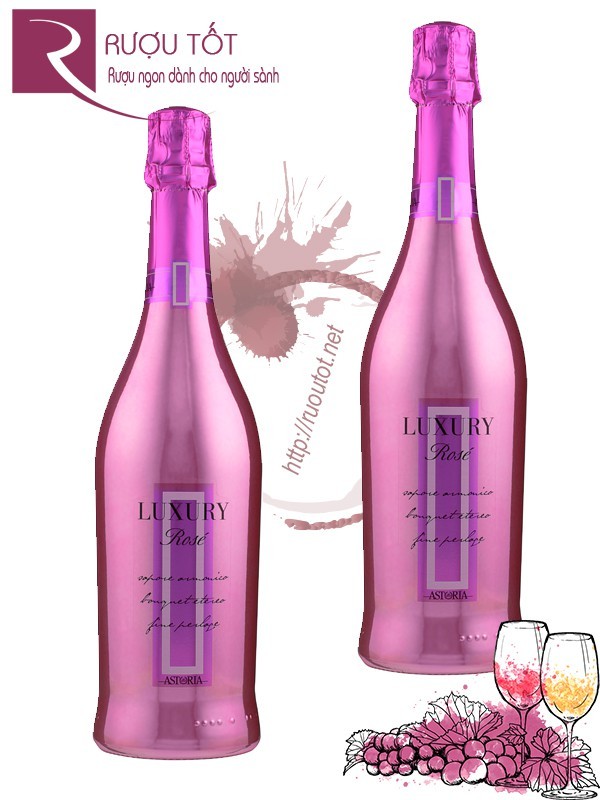 Vang nổ Ý Luxury Astoria Rosé - Brut Pink Chiết khấu cao