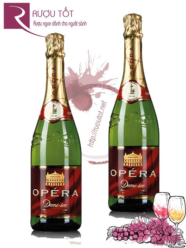 Vang Champagne Pháp Opera Blanc De Blancs Demi Sec